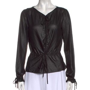 Gryphon V-Neckline Long Sleeve Blouse